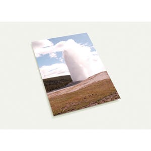 Cartes postales Ole Faithful de Yellowstone - Lot de 10 - Photographie de nature en éruption - Cartes de voeux écologiques