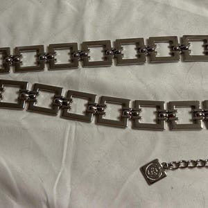Silver Square Chain Belt - Etsy display picture 1