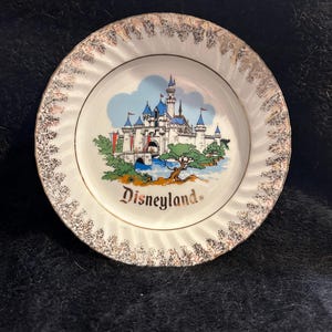 Vintage Disneyland souvenir plate.