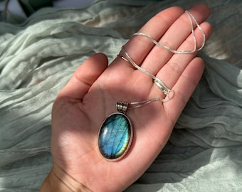 Labradorite Necklace, Sterling Silver Labradorite Pendant, Labradorite Necklace, Labradorite Jewelry, Labradorite Pendant, Labradorite