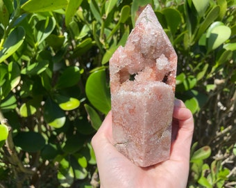 Pink Amethyst Tower, Pink Amethyst Druzy Point, Pink Amethyst, Pink Amethyst Point, Unique Crystals, Crystal Home Decor, Pink Amethyst Druzy
