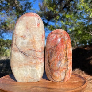 Stunning Flashy Red Moonstone Freeform, Moonstone, Flashy Crystals, Crystal Home Decor, Crystal Freeform