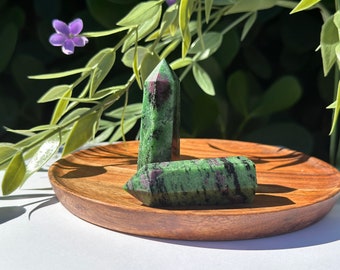 Ruby In Zoisite Point, Crystal, Obelisk, Ruby In Zoisite Tower, Ruby In Zoisite Crystal, Ruby In Zoisite, Healing Crystals, Heart Chakra