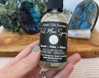 Full Moon Spray, Full Moon, Aromatherapy Spray, Essential Oil Spray, Full Moon Ritual Spray, Crystal Infused, Moonstone, Labradorite