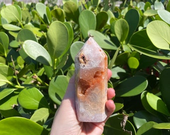 Pink Amethyst Tower, Pink Amethyst Druzy Point, Pink Amethyst, Pink Amethyst Point, Unique Crystals, Crystal Home Decor, Pink Amethyst Druzy