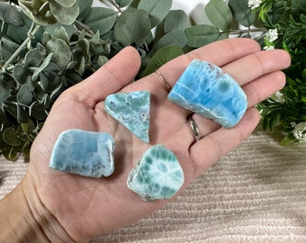 AAA Grade Larimar Tumbled, Reiki Healing Crystals, Tumbled Crystal, AAA Grade Larimar, Larimar, Tumbled Larimar, Throat Chakra