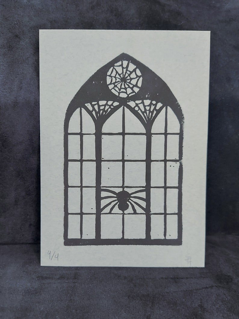 Linocut Window Cathedral Windows Hand Printed Linocut Prints - Etsy