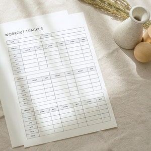 Krafttraining Workout Tracker Printable