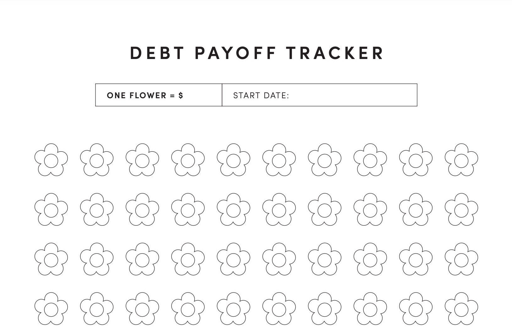 Debt Payoff Tracker Printable Etsy