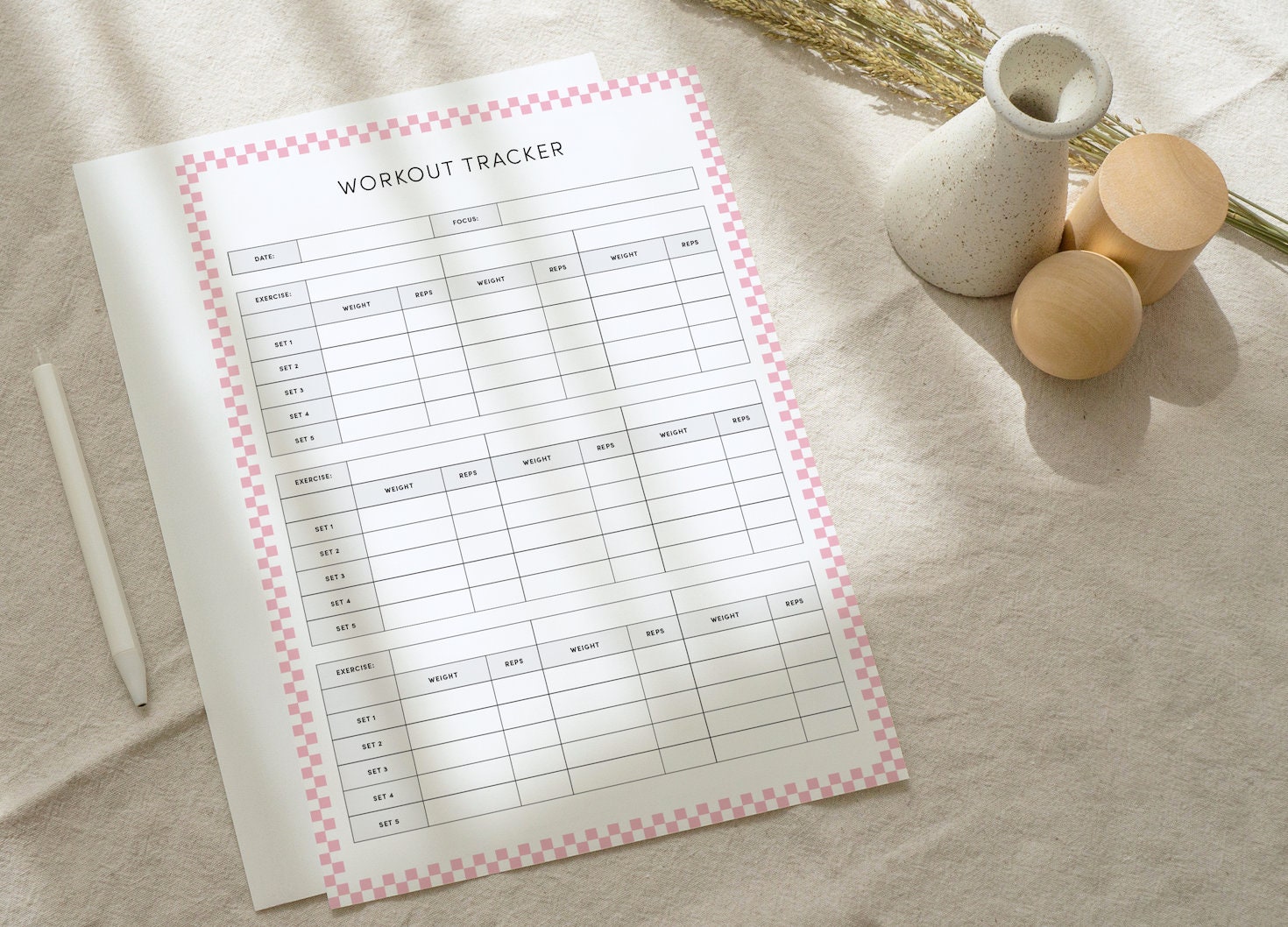Strength Training Workout Tracker Printable - Etsy