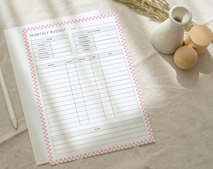 Monthly Budget Planner Printable, Monthly Budget Tracker