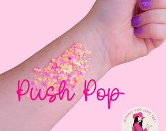 Push Pop Easter Confetti Hair Glitter Gel, Body Glitter Gel, Festival Glitter, Confetti Hair Glitter, Summer Hair