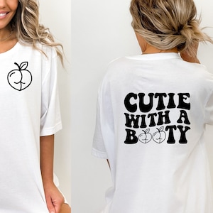 Cutie With A Booty Shirt, Heavy Lifting Shirt, Peach Butt Shirt, Funny Workout Tee, Squats Leg Day, Pump Cover, Lifting shirt, Sarcastic Gym