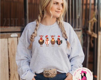 Funny Christmas Chicken TShirt, Holiday Chicken Shirt, Christmas Chicken Design, Cute Chicken Christmas Tee, Festive Chicken Top