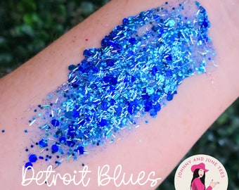 Blue Silver Glitter Hair Gel, Pink Glitter Hair Gel, Body Glitter Gel, Festival Glitter, Confetti Hair Glitter, Summer Hair, Detroit Glitter