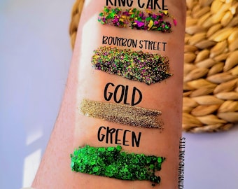 Mardi Gras Glitter Gel: Vegan Festival Body & Hair Glitter