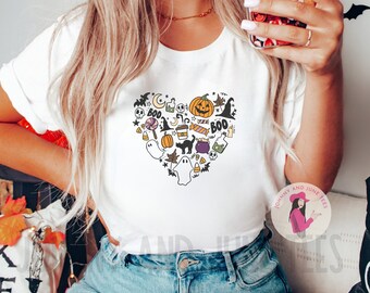 Comfort Colors Halloween Doodles Shirt