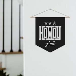 Howdy Yall Pennant, Welcome Pennant Sign, Coastal Cowgirl, Western Wall Art, Howdy Yall Wall Decor, Howdy Yall Wall Hanging, Howdy Banner