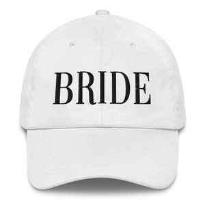 Bride Embroidered Hat, Embroidery, Baseball Cap, Womens Hats, Bridal Shower Gift, Bachelorette Party Gift, Gifts for Brides, Custom, Bride