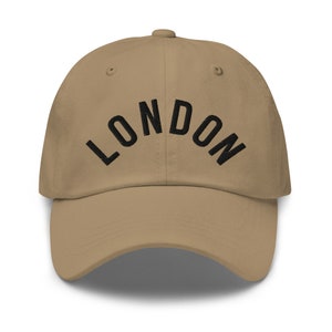 Chapéu bordado de Londres, bordado, boné de beisebol de Londres Inglaterra, chapéus femininos, presente de melhores amigos, presente personalizado, presentes para meninas, personalizado