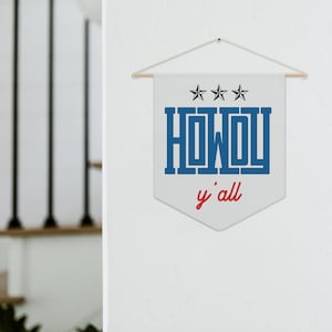 Howdy Yall Pennant, Welcome Pennant Sign, Coastal Cowgirl, Western Wall Art, Howdy Yall Wall Decor, Howdy Yall Wall Hanging, Howdy Banner