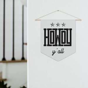 Howdy Yall Pennant, Welcome Pennant Sign, Coastal Cowgirl, Western Wall Art, Howdy Yall Wall Decor, Howdy Yall Wall Hanging, Howdy Banner