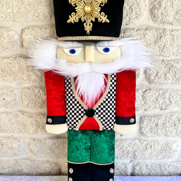 Handmade Nutcracker Christmas Wreath Attachment