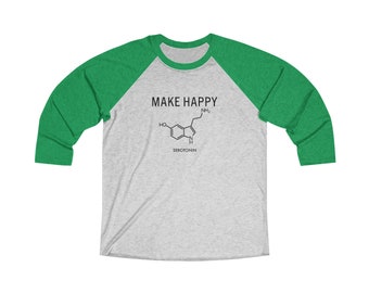 Fun Positive Vibes Happiness Serotonin long sleeved unisex t-shirt