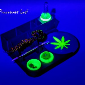 X1 Dab Station with fluorescent leaf/Dab Tool Organizer/Fluorescent Dab mat