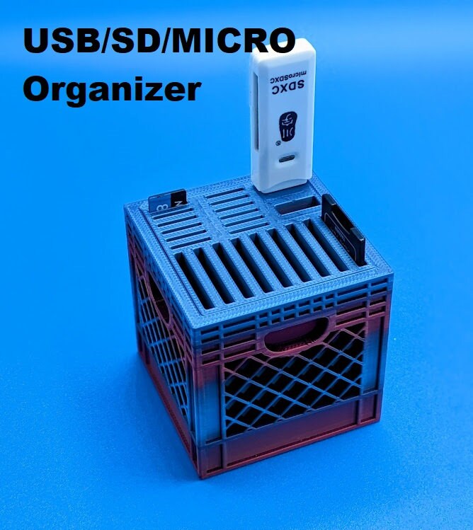 Sd/micro SD/USB Mini Milk Crate Organizer / Mini Brands / Storage