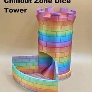 Chillout Zone Dice Tower / Board Games / DND / RPG / RPG Boardgame / Dice Roller / Dice Tower