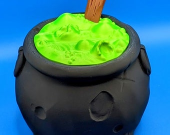 3D Printed Halloween Cauldron, Spooky Decor Loot Box