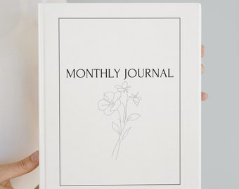 Monthly Journal - Reflection Journal - Universal Months/Years - Digital Download PDF