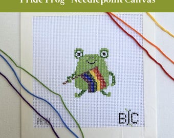 Pride Frog- Needlepoint Canvas