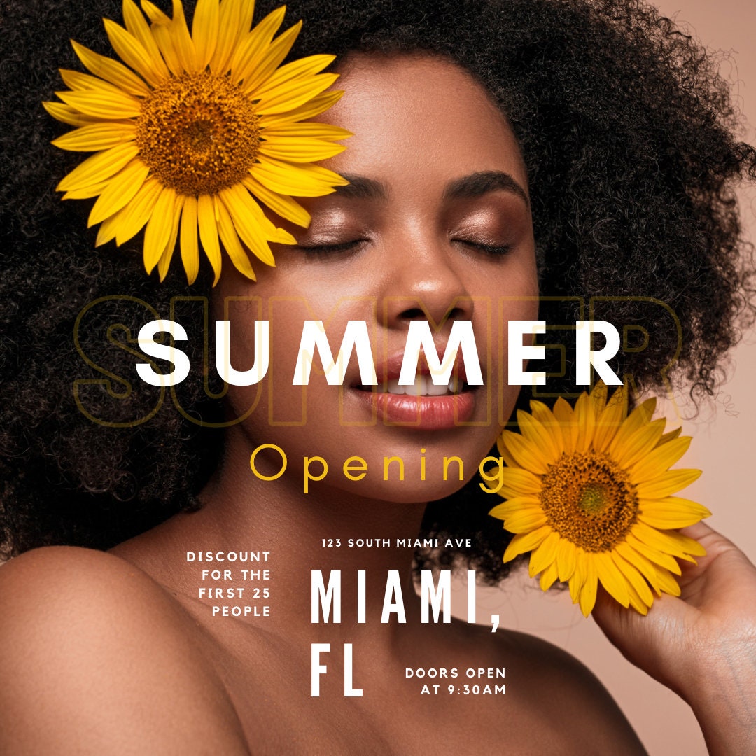 DIY EDITABLE SUMMER 2023 Business Instagram Post, Template for Spa