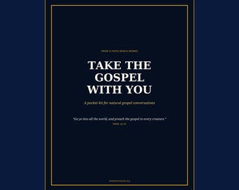 Take the Gospel With You Kit | Gospel Conversation Starters, Romans Road Evangelism Printable, Christian Witnessing Tool, KJV