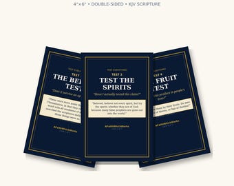 Test Everything Discernment Toolkit | Bible Study Worksheets + Scripture Cards | Christian Digital Download