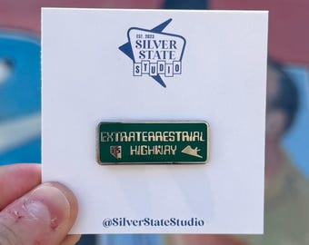 Extraterrestrial Highway Enamel Pin Decal | Nevada Interstate 375 | Area 51