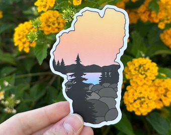 Lake Tahoe Outline Sticker Decal | Sierra Nevada | Northern Nevada & California | Outdoor Recreation | National Forest | Truckee | Reno NV