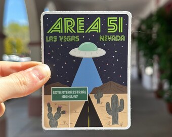 Area 51 Sticker Decal | Las Vegas Nevada | Extraterrestrial Highway 375 | UFO