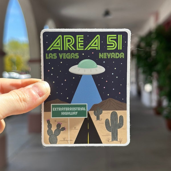 Area 51 Sticker Decal - Las Vegas - Extraterrestrial Highway