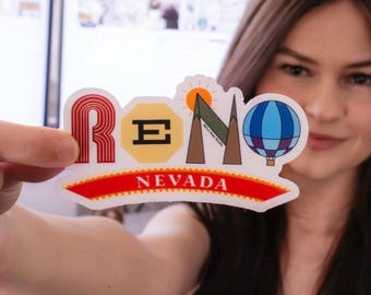 Reno Nevada Sticker Decal | Northern Nevada | Biggest Little City in the World | Nevada Sticker | University of Nevada - Reno