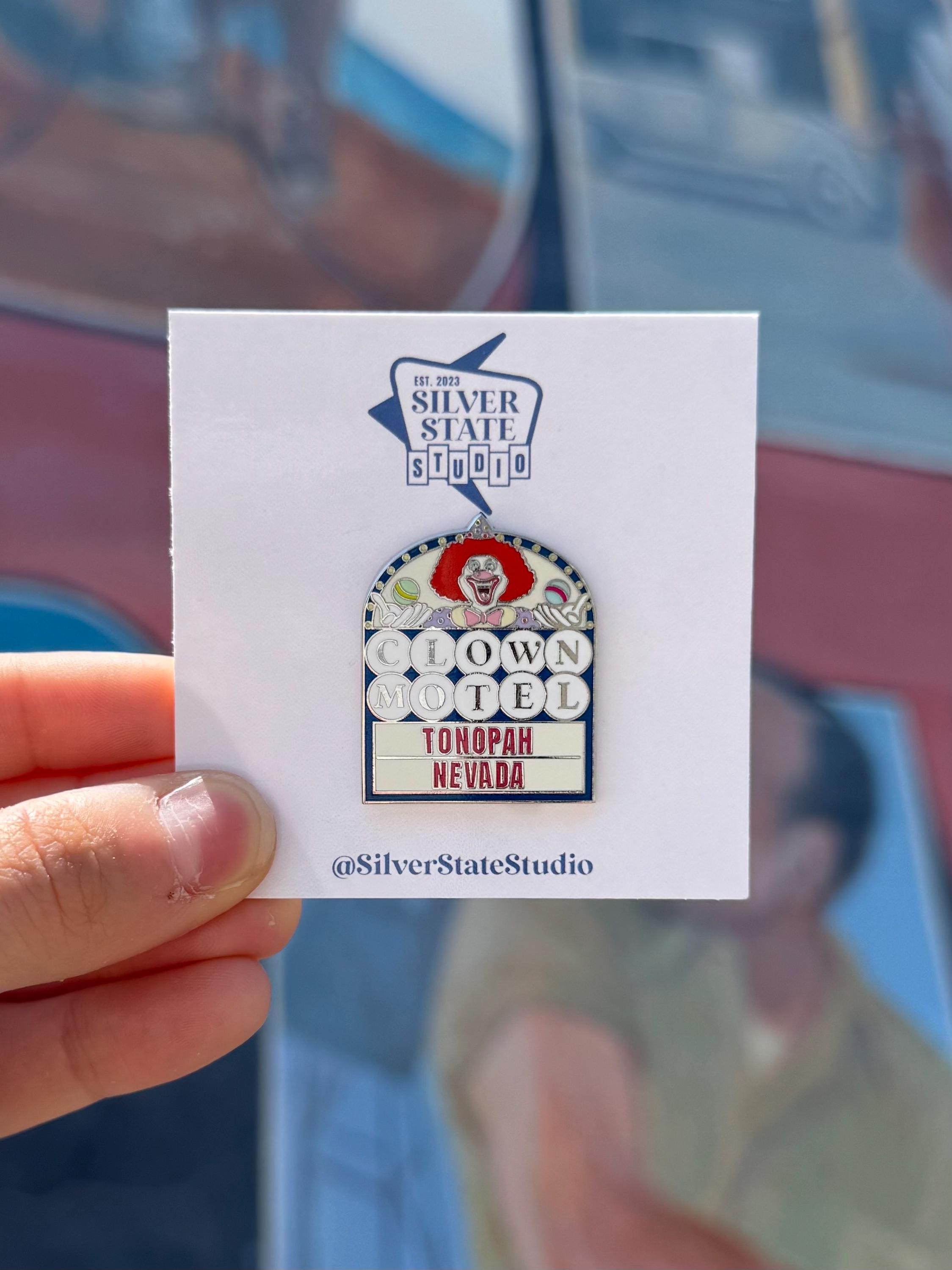 The Clown Motel Enamel Pin Decal