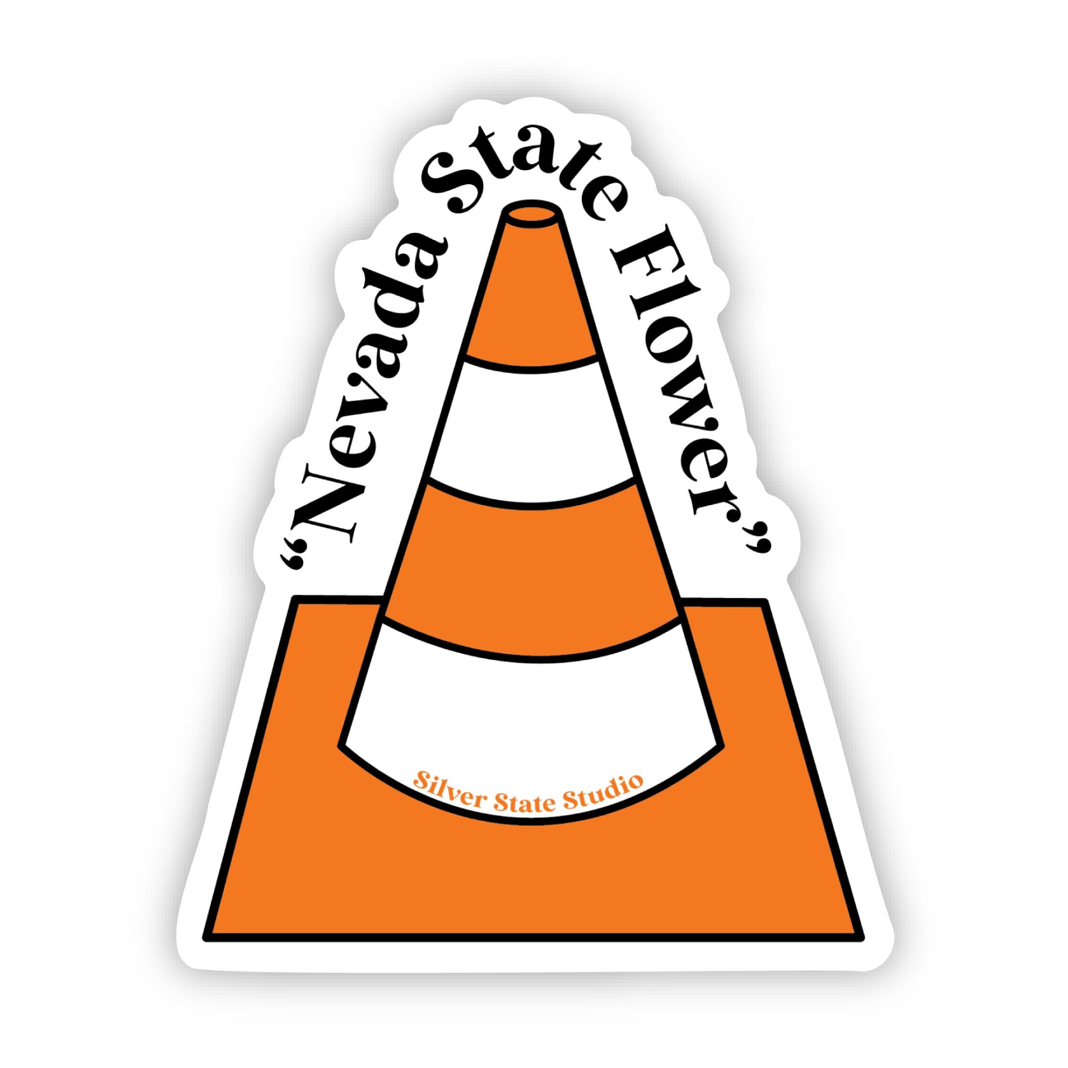 Traffic Cone Sticker Decal | Nevada State Flower | Humor Decorative ...