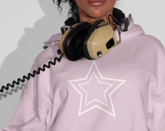 Y2k Harajuku Star Hoodie Unisex Oversized Grunge Minimalist Streetwear Vintage Trendy Aesthetic Pink Long Sleeve Baggy