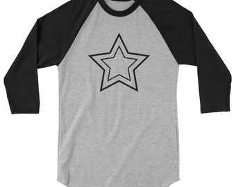 Y2K Vintage Minimalist Streetwear Unisex 3/4 Sleeve Double