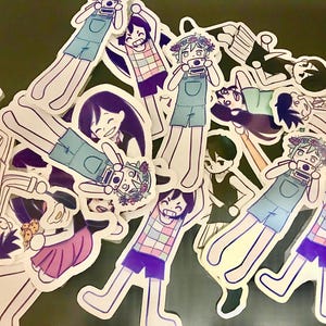 Adesivos de vinil Omori Headspace - Omori, Basil, Kel, Hero, Aubrey, Mari