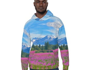 Mendenhall Glacier and Fireweed Hoodie