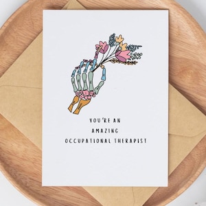 Tarjeta de agradecimiento de terapia ocupacional / "Eres un terapeuta ocupacional increíble" / Tarjeta de felicitación, regalo / descarga digital, autoimpresión