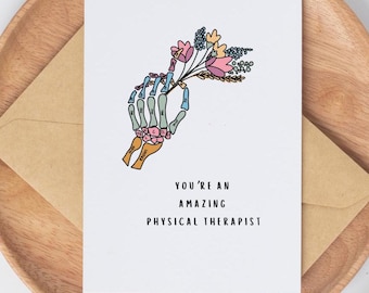 Physical Therapist Thank You Card: Hand Anatomy Print (Digital Download, PDF Template